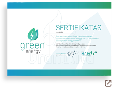Certificate Green Energy